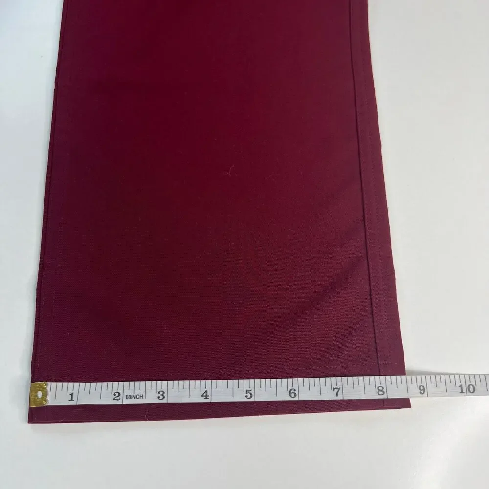 FIGS Pisco Basic Scrub Pants Burgundy Pull-on Elastic-Waist Straight Leg Size M